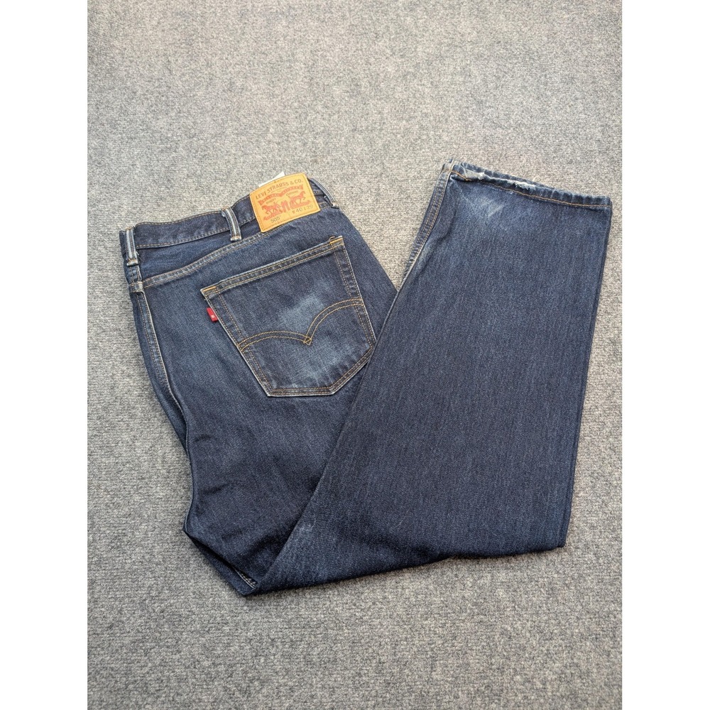 Levis 505 Jeans‎ Mens 40x27 Blue Straight Fit Dark Wash Denim Pants Casual